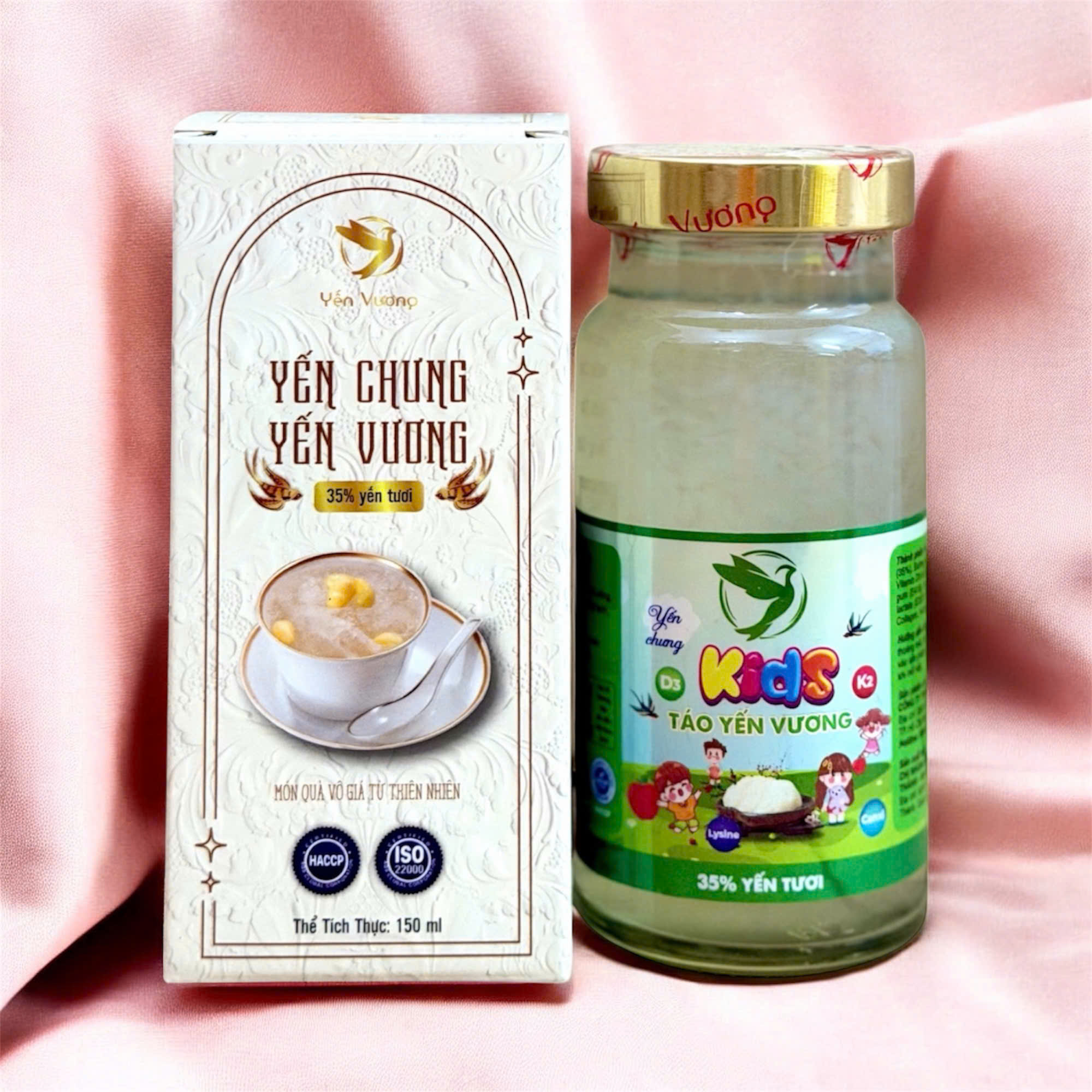Hũ yến Vương 140ml có hộp Kids Táo